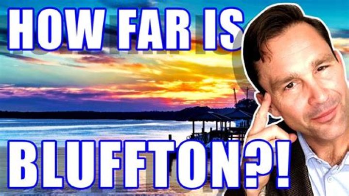 How far is bluffton sc from the ocean?