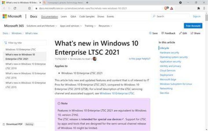 Is windows 10 enterprise ltsc?
